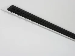 Gardinia Vorhangschienen-Set 2-Lauf Schwarz 210 cm