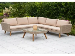 Garten Eckbank-Gruppe Pamplona 2-tlg. Natur