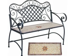 Gartenbank Amarillo 2-Sitzer Mosaik 97 x 115 x 57 cm