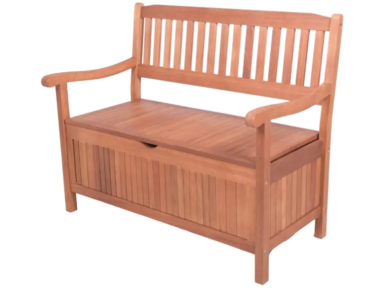 Gartenbank Houston 2-Sitzer Eukalyptus Braun 90 x 107 x 59 cm