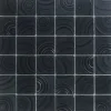 Glasmosaikmatte Curve Black 30 cm x 30 cm