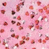 Glitterglue Flasche 53 ml Dosierverschluss Confetti Herzen Rot-Silber