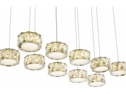 Globo LED-Pendelleuchte Amur Chrom 14-flammig