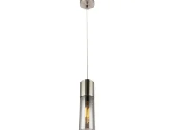 Globo Pendelleuchte Annika Nickel matt Rauch 1-flammig Ø 10,5 cm