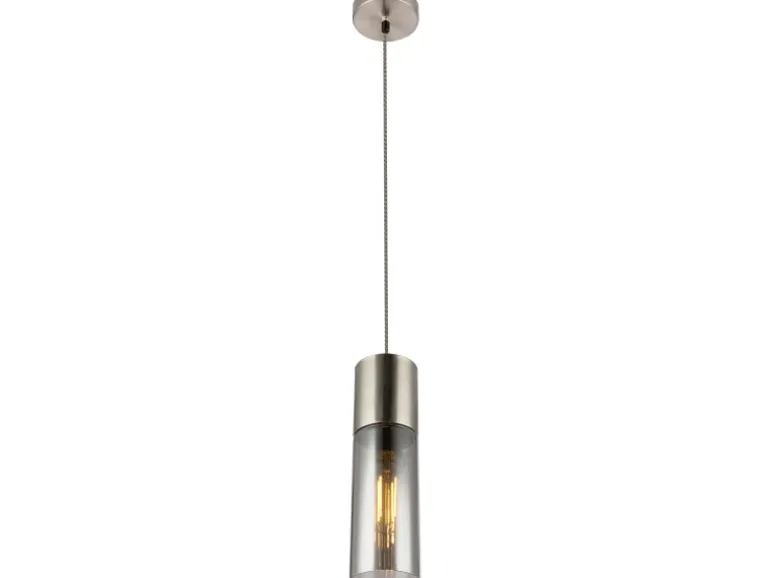 Globo Pendelleuchte Annika Nickel matt Rauch 1-flammig Ø 10,5 cm