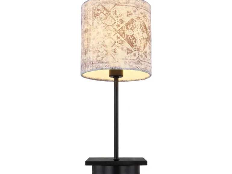 Globo Tischlampe Gabriele 1-flammig Schwarz matt 150 x 350 mm