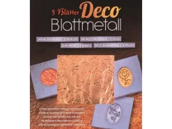 Glorex Blattmetall Kupferfarben 14 cm x 14 cm, 5 Blatt