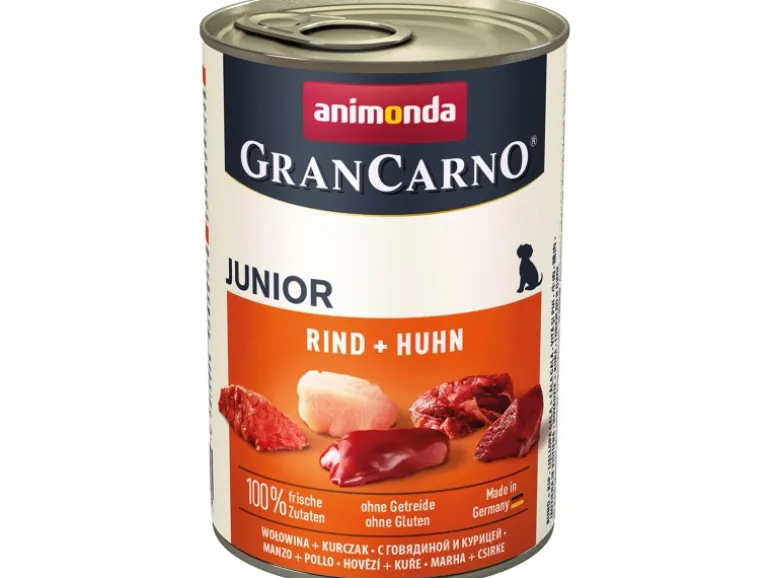 Gran Carno Hunde-Nassfutter Original Junior Rind und Huhn 400 g