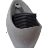 Großer Design-Gartenbrunnen in Ei-Form 49,5 cm x 49,5 cm x 66,5 cm