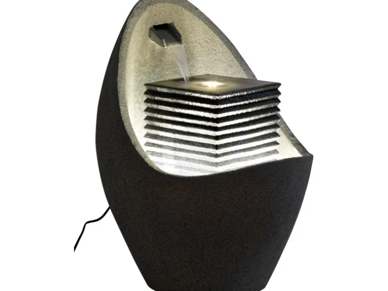 Großer Design-Gartenbrunnen in Ei-Form 49,5 cm x 49,5 cm x 66,5 cm