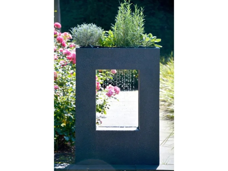 Großer Design-Gartenbrunnen mit Pflanzen-Option 54,5 cm x 19 cm x 76 cm