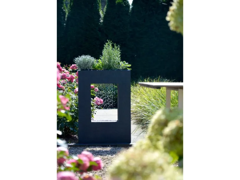 Großer Design-Gartenbrunnen mit Pflanzen-Option 54,5 cm x 19 cm x 76 cm