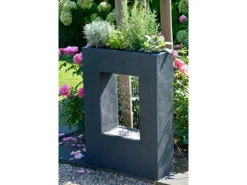 Großer Design-Gartenbrunnen mit Pflanzen-Option 54,5 cm x 19 cm x 76 cm