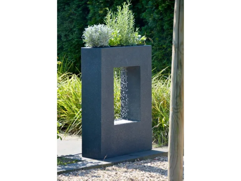 Großer Design-Gartenbrunnen mit Pflanzen-Option 54,5 cm x 19 cm x 76 cm