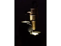 Großer Design-Gartenbrunnen mit Handpumpe 47,5 cm x 38,5 cm x 84 cm
