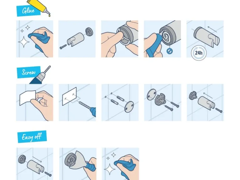Grohe QuickGlue Set S2 für Brausestangen