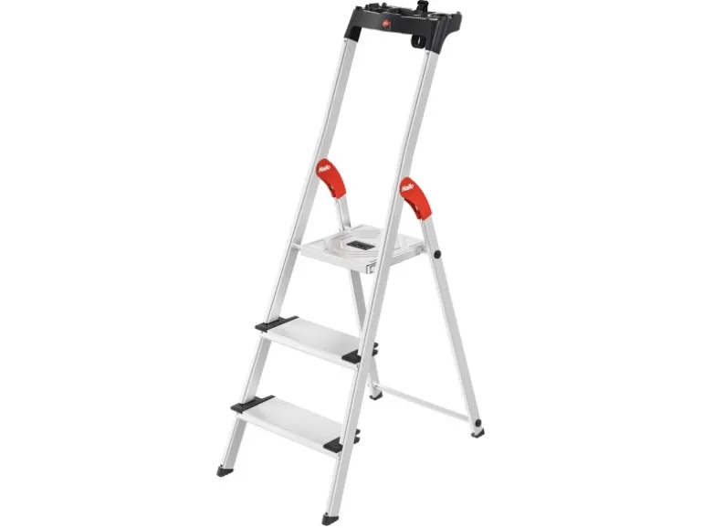 Hailo Alu-Haushaltsleiter XXL L80 Comfortline 3-stufig