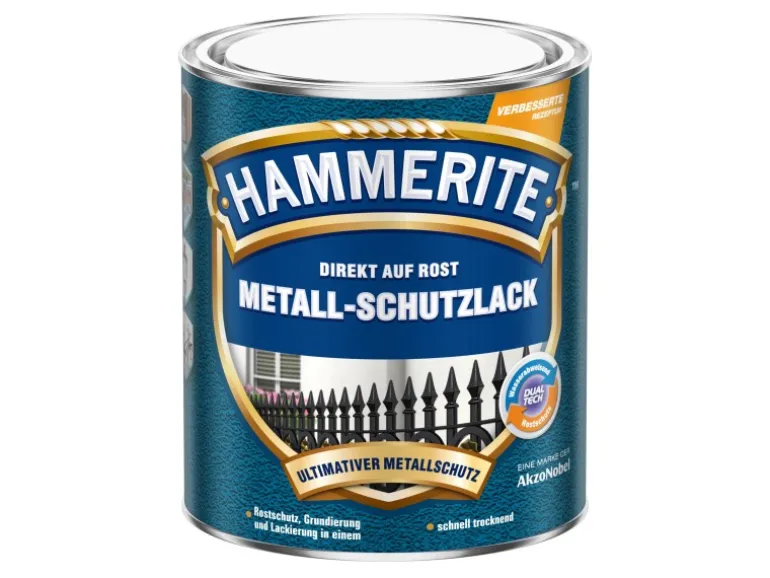 Hammerite Metall-Schutzlack Dunkelgrün Hammerschlag 250 ml
