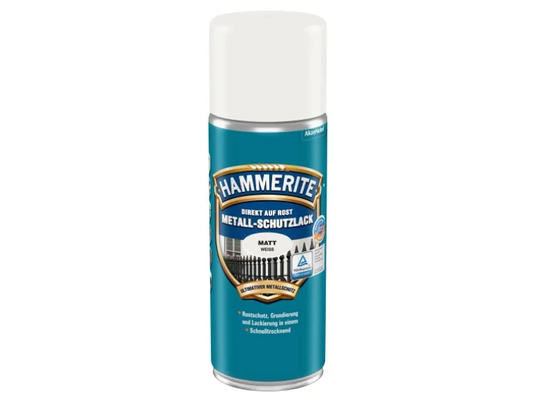 Hammerite Metall-Schutzlack Spray Weiß-Matt 400 ml
