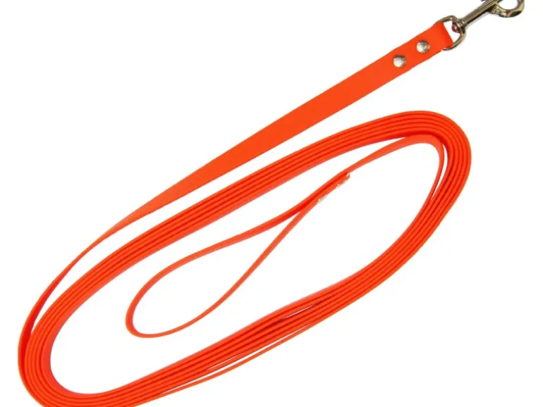 Heim Hunde-Suchleine BioThane Breite 13 mm Länge 5 m Leuchtorange
