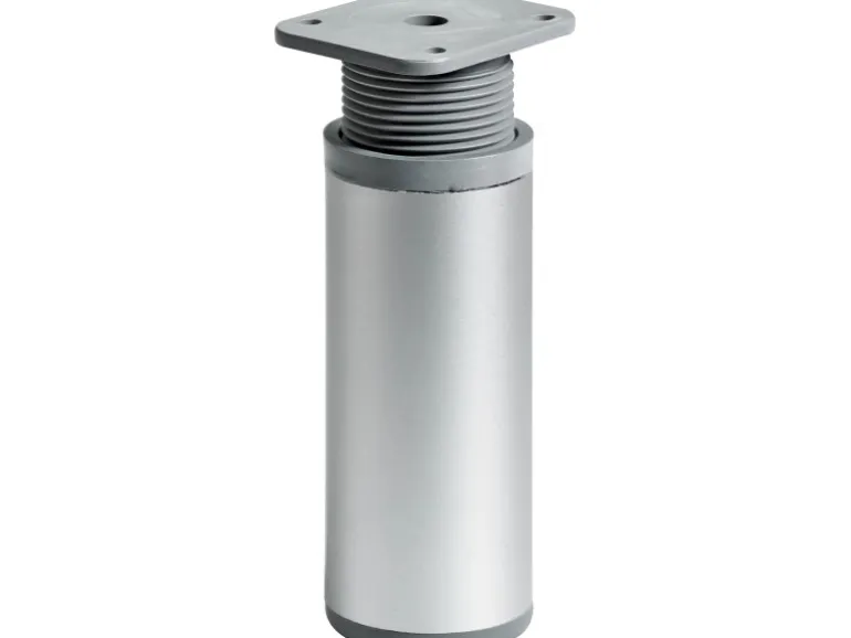 Hettich Möbelfuß Rund 100 - 115 mm x Ø 40 mm Stahl Aluminium-Optik 1 Stück