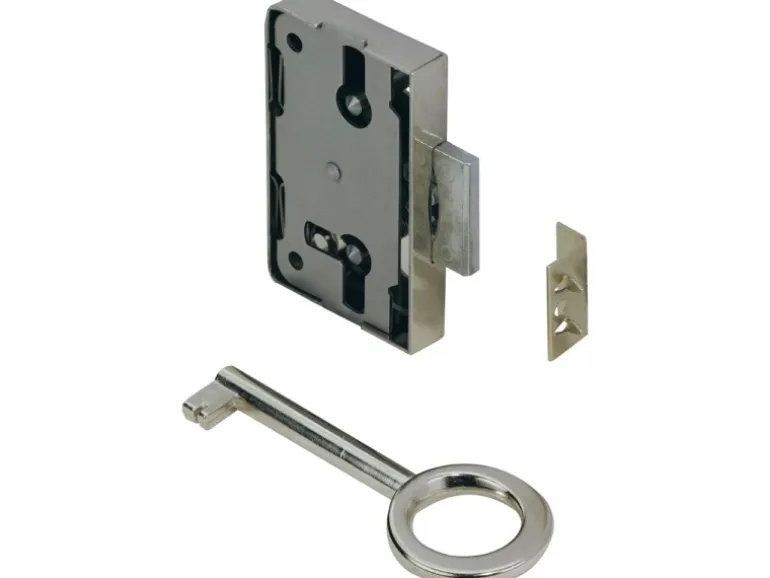 Hettich Nutbart-Aufschraubschloss 60 mm x 58 mm x 8,7 mm Stahl vernickelt