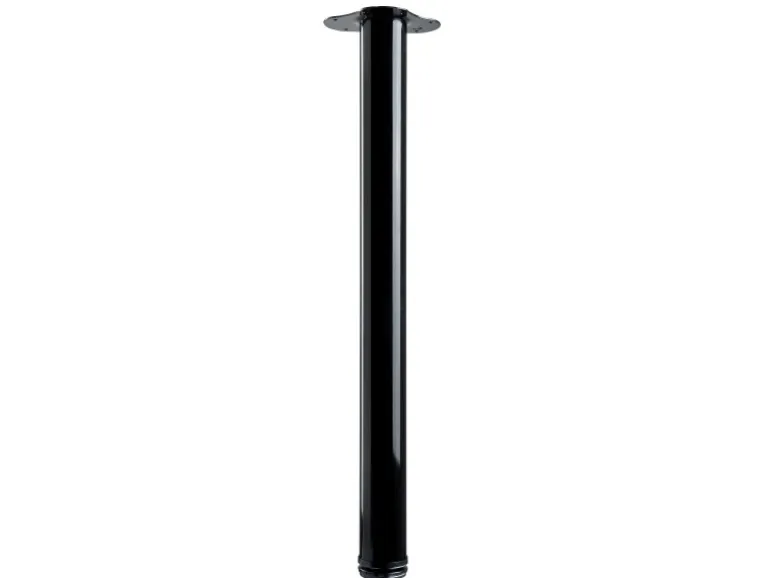 Hettich Tischbein Ø 60 mm x 700 mm Schwarz inkl. Montageplatte