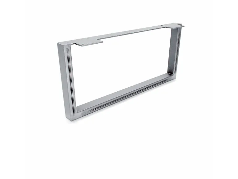 HEVVA Möbelbein GRAZ 20 cm Hoch 45 cm Tief 1 Stück Rohstahl-Klarlack