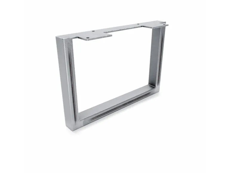 HEVVA Möbelbein GRAZ 20 cm Hoch 30 cm Tief 1 Stück Rohstahl-Klarlack