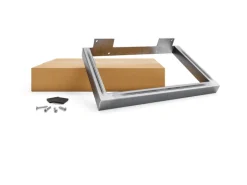 HEVVA Möbelbein GRAZ 20 cm Hoch 30 cm Tief 1 Stück Rohstahl-Klarlack