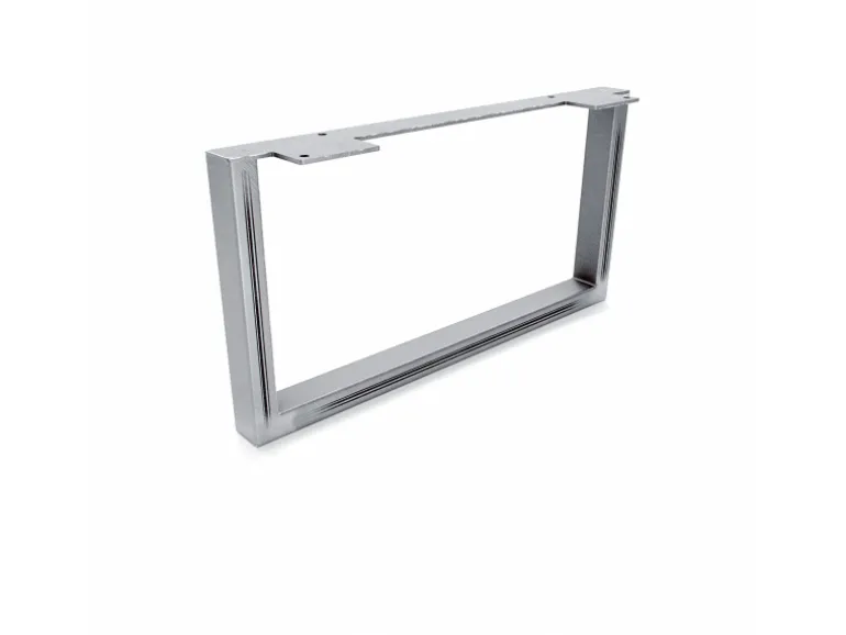 HEVVA Möbelbein GRAZ 20 cm Hoch 40 cm Tief 1 Stück Rohstahl-Klarlack