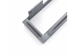 HEVVA Möbelbein GRAZ 20 cm Hoch 40 cm Tief 1 Stück Rohstahl-Klarlack