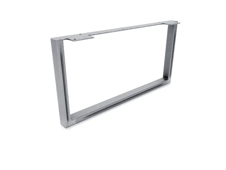 HEVVA Möbelbein GRAZ 25 cm Hoch 50 cm Tief 1 Stück Rohstahl-Klarlack