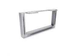HEVVA Möbelbein GRAZ 15 cm Hoch 30 cm Tief 1 Stück Rohstahl-Klarlack