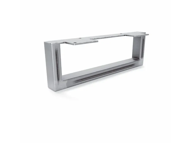 HEVVA Möbelbein GRAZ 10 cm Hoch 30 cm Tief 1 Stück Rohstahl-Klarlack