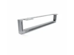 HEVVA Möbelbein GRAZ 10 cm Hoch 50 cm Tief 1 Stück Rohstahl-Klarlack