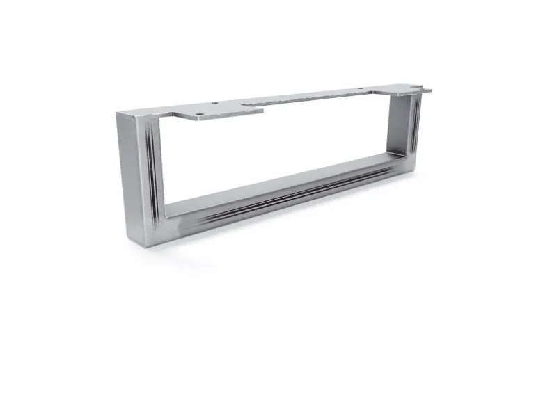 HEVVA Möbelbein GRAZ 10 cm Hoch 35 cm Tief 1 Stück Rohstahl-Klarlack