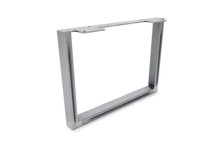HEVVA Möbelbein GRAZ 25 cm Hoch 35 cm Tief 1 Stück Rohstahl-Klarlack