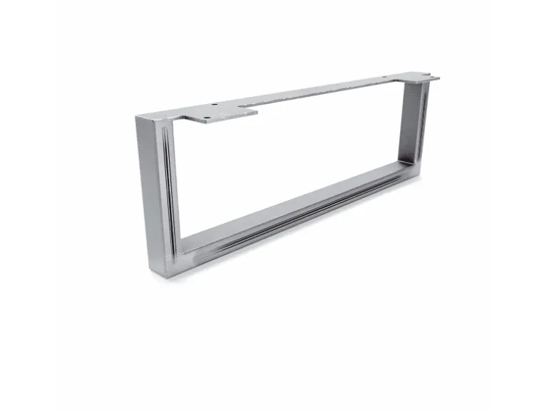 HEVVA Möbelbein GRAZ 15 cm Hoch 45 cm Tief 1 Stück Rohstahl-Klarlack