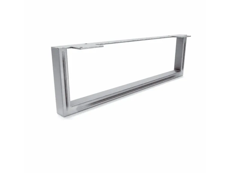 HEVVA Möbelbein GRAZ 15 cm Hoch 50 cm Tief 1 Stück Rohstahl-Klarlack