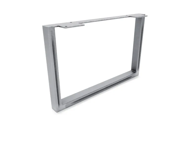 HEVVA Möbelbein GRAZ 25 cm Hoch 40 cm Tief 1 Stück Rohstahl-Klarlack