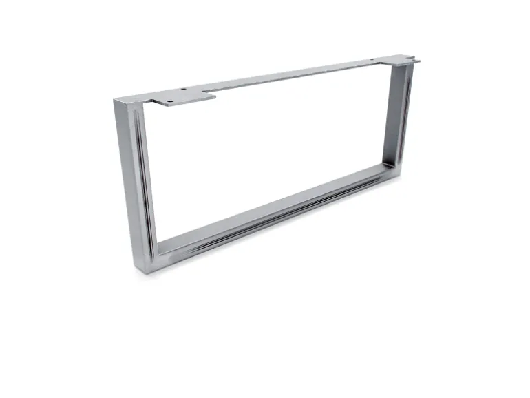 HEVVA Möbelbein GRAZ 20 cm Hoch 50 cm Tief 1 Stück Rohstahl-Klarlack