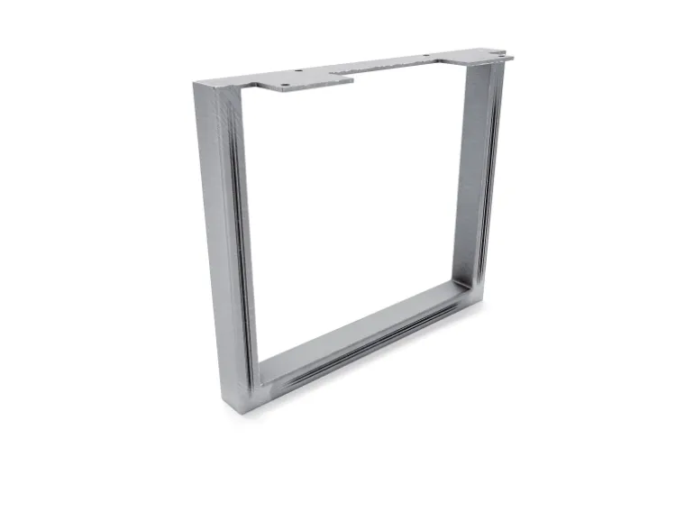 HEVVA Möbelbein GRAZ 25 cm Hoch 30 cm Tief 1 Stück Rohstahl-Klarlack