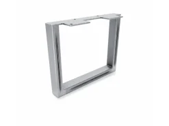 HEVVA Möbelbein GRAZ 20 cm Hoch 25 cm Tief 1 Stück Rohstahl-Klarlack