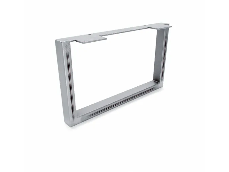 HEVVA Möbelbein GRAZ 20 cm Hoch 35 cm Tief 1 Stück Rohstahl-Klarlack