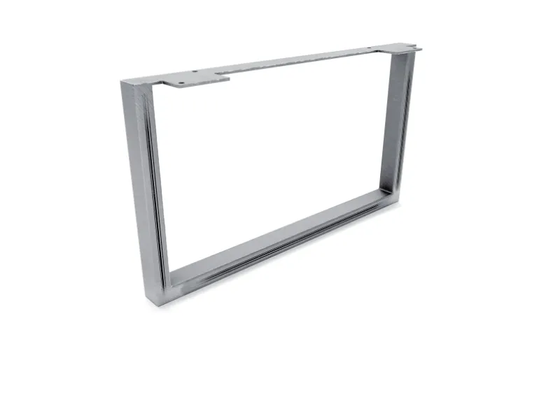 HEVVA Möbelbein GRAZ 25 cm Hoch 45 cm Tief 1 Stück Rohstahl-Klarlack