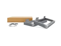 HEVVA Möbelfüße GRAZ 15 cm Hoch 40 cm Tief 2er Set Rohstahl-Klarlack