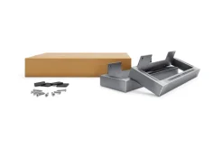 HEVVA Möbelfüße GRAZ 10 cm Hoch 30 cm Tief 2er Set Rohstahl-Klarlack