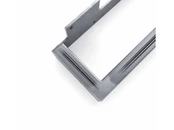 HEVVA Möbelfüße GRAZ 10 cm Hoch 30 cm Tief 2er Set Rohstahl-Klarlack