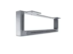 HEVVA Möbelfüße GRAZ 15 cm Hoch 45 cm Tief 2er Set Rohstahl-Klarlack